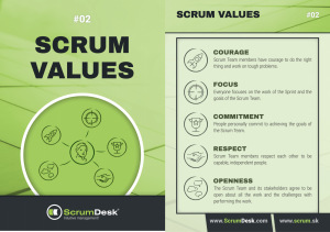 ScrumDesk Scrum values cards