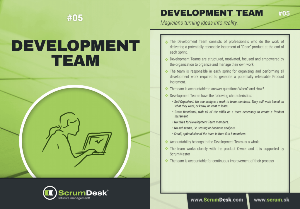 who is agile development team ScrumDesk Scrum cards