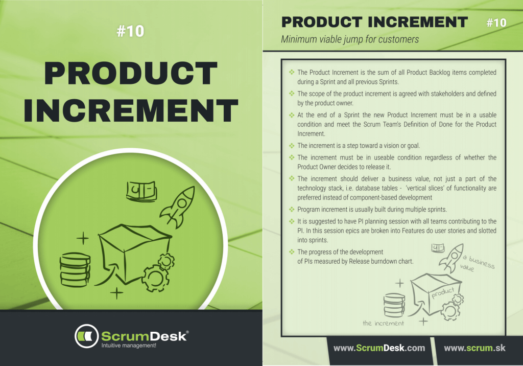 what is product increment scrumdesk scrum cards