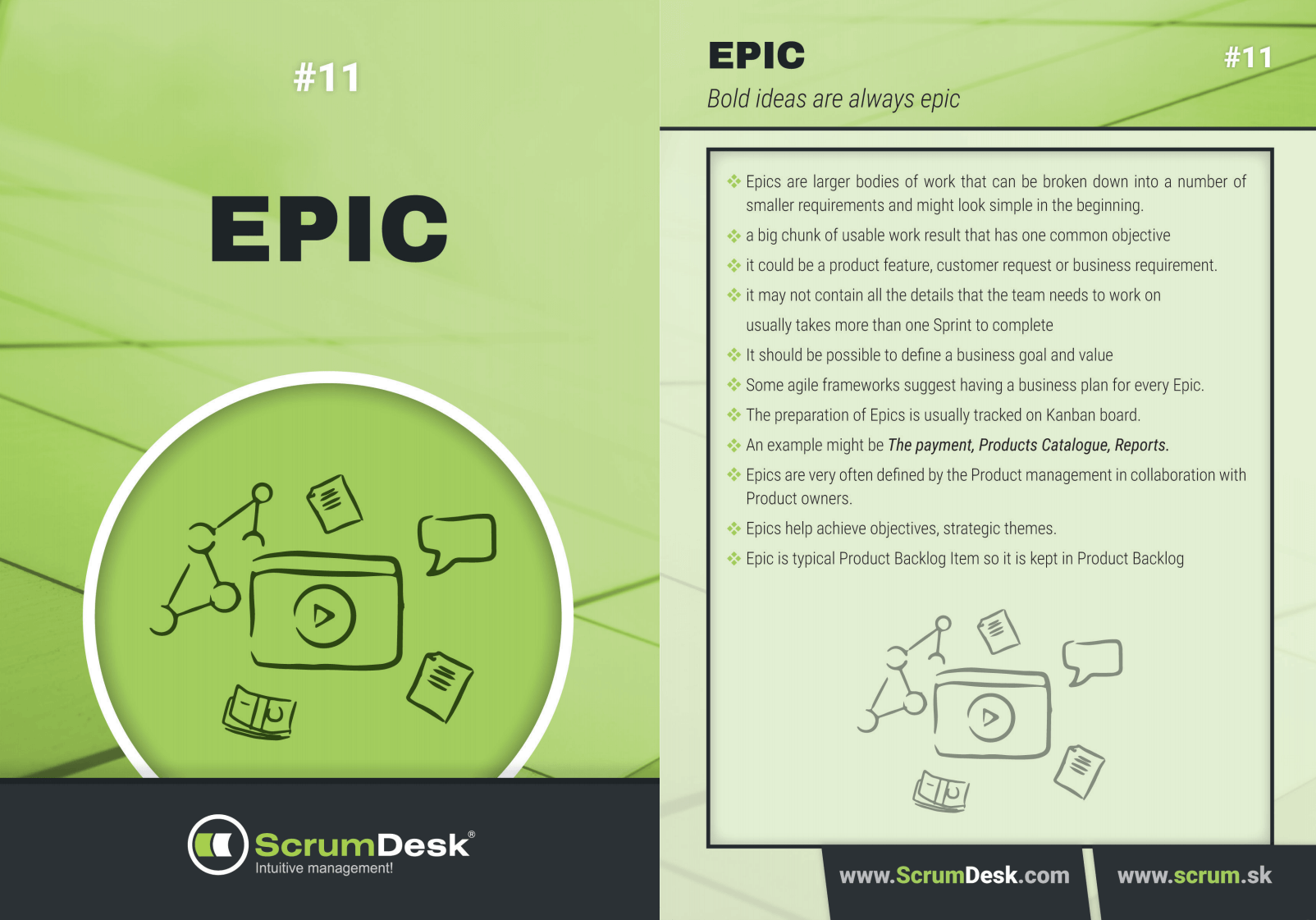 what is epic scrumdesk scrum cards