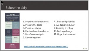ScrumMaster, how to prepare for daily standup