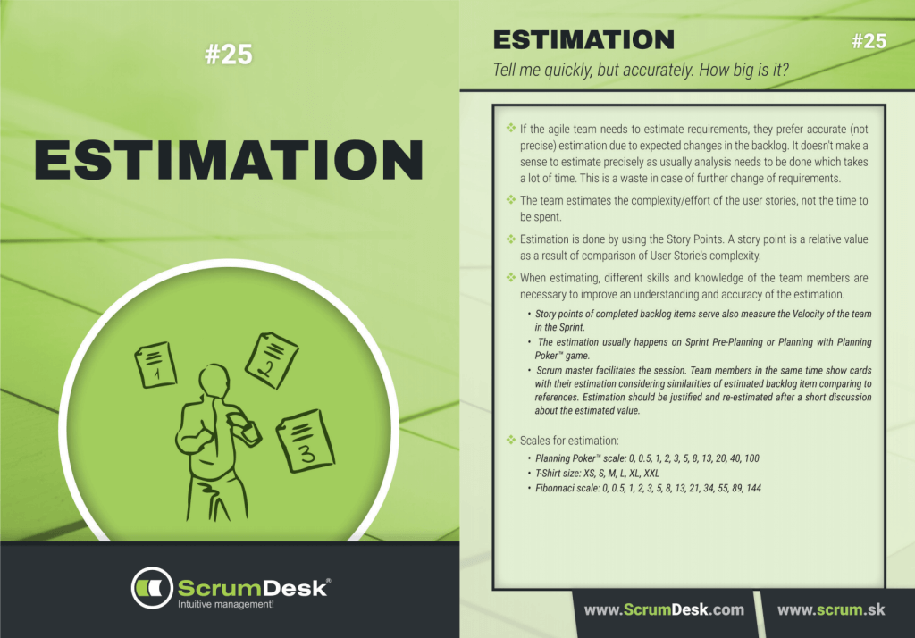 how to do estimation in agile scrumdesk scrum cards
