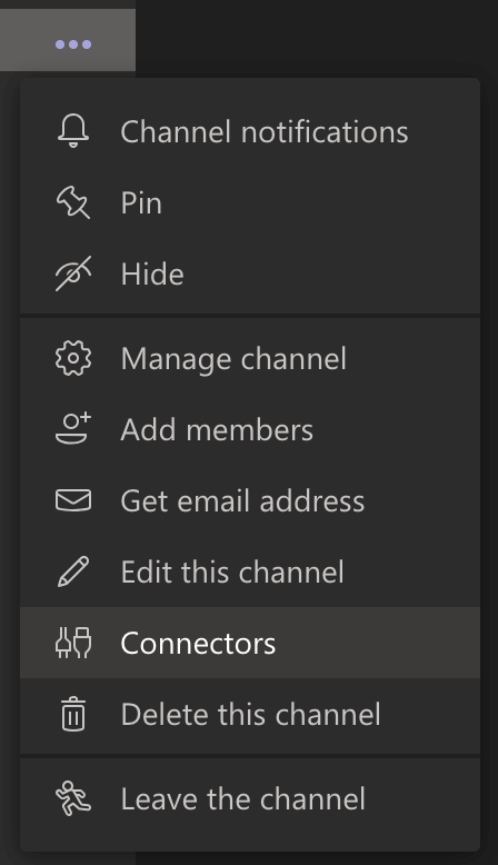 Add new integration channel in Microspft MS Teams