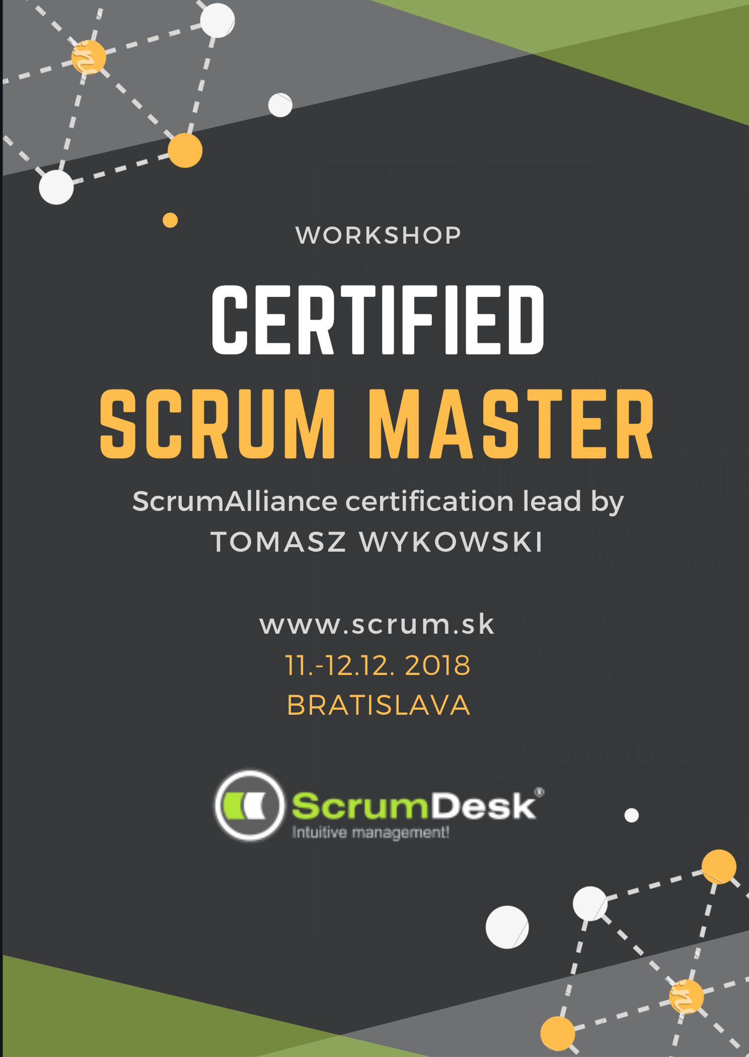 certified scrummaster bratislava