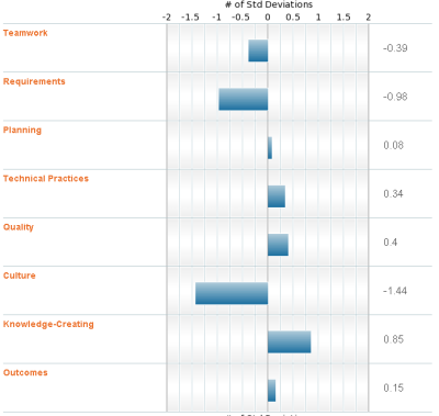 Comparative Agility, Results, scrum checklist