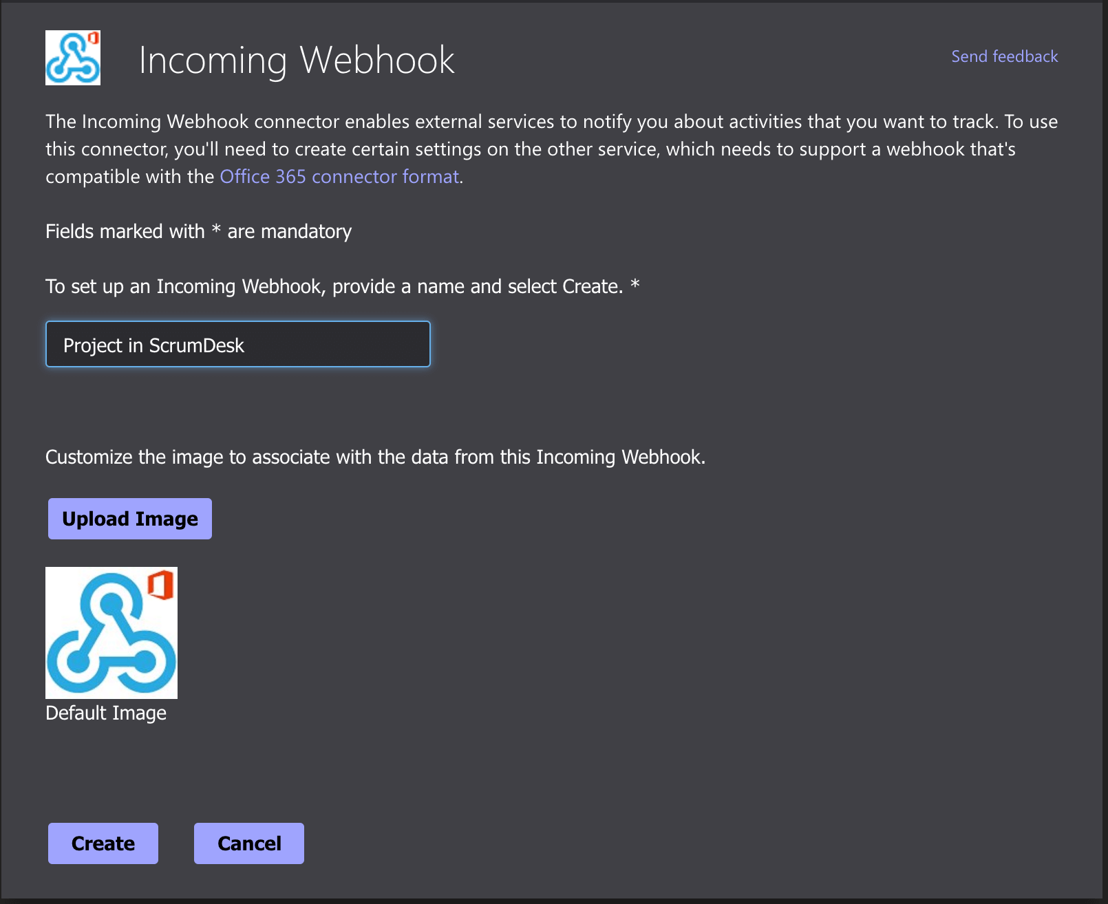 Configure incoming webhook for MS Teams