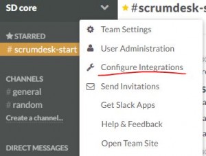 scrumdesk configure slack integration scrum project management tool
