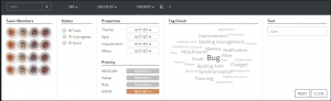 scrumdesk filter settings kanban board scrum project management tool