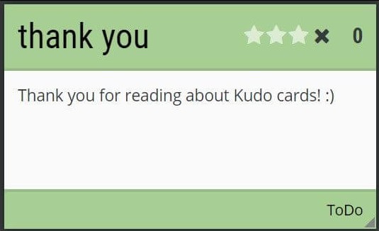 Kudo card thank you