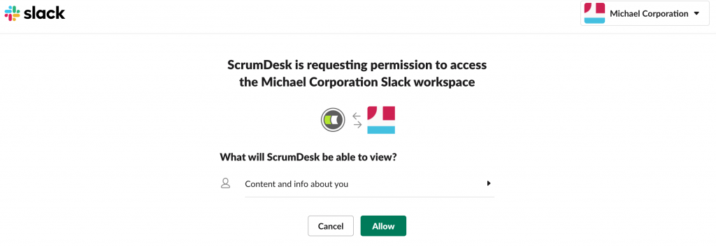 Link your ScrumDesk identity with Slack identity