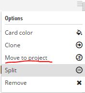 scrumdesk Move To other Project