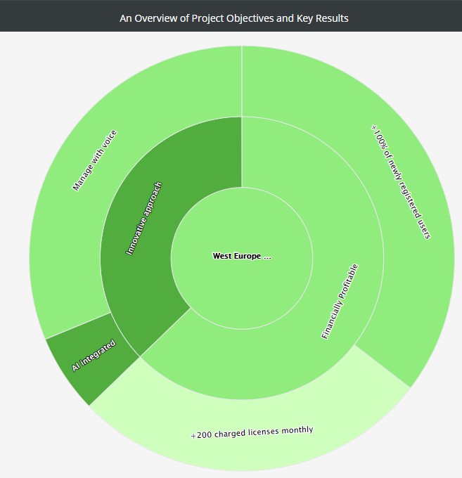 Objectives and Key Results Overview Chart track OKR progress