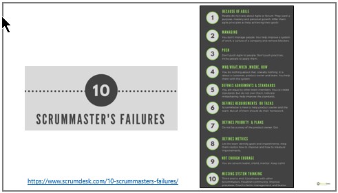scrummaster failures mistakes