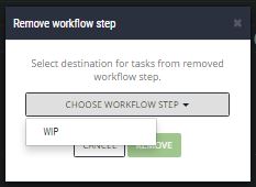 scrumdesk delete workflow status