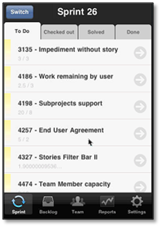 ScrumDesk product backlog iPhone iOS scrum project management mobile tool
