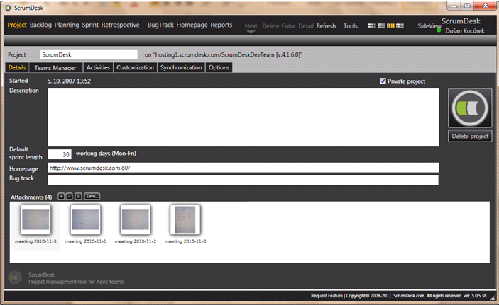 scrumdesk for windows project details online scrum project management tool