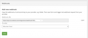 ScrumDesk BitBucket webhook integration setup 2