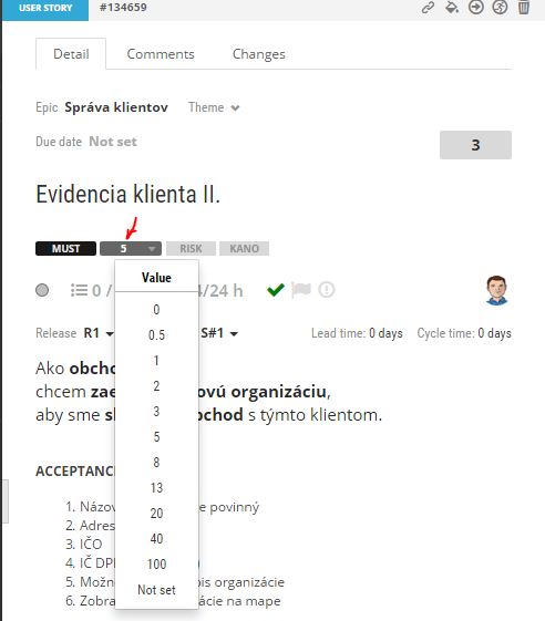 ScrumDesk business value kpi product metrics productowner