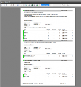 ScrumDesk for Windows (retired) Sprint Overview document