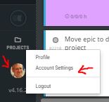 start account settings