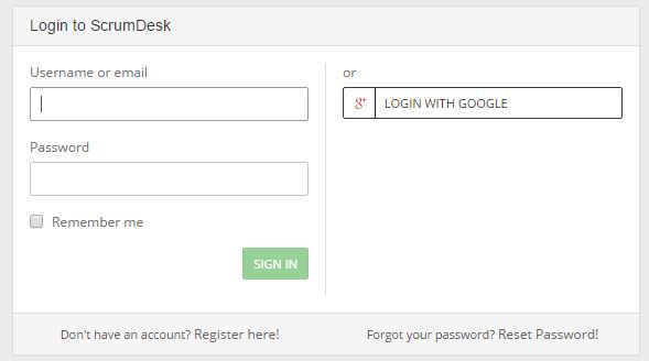 scrumdesk login