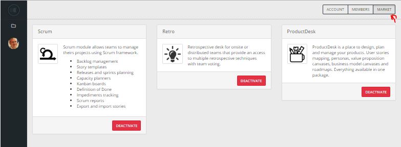 scrumdesk start modules plugins