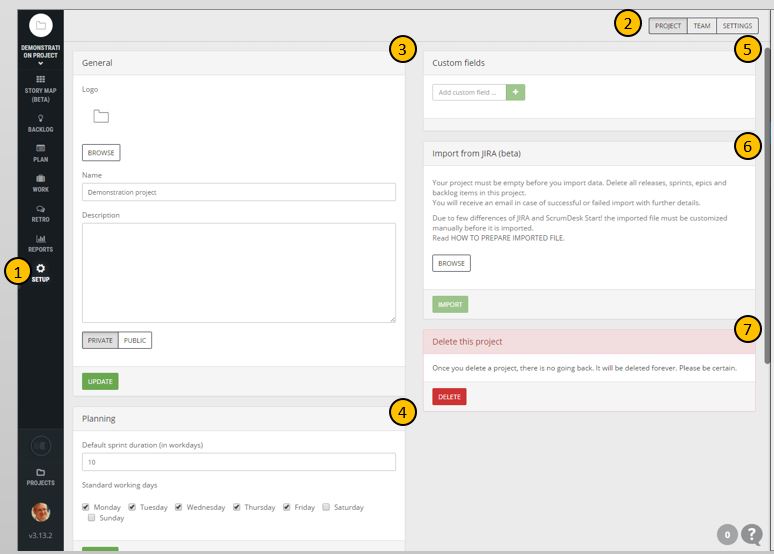 scrumdesk project details