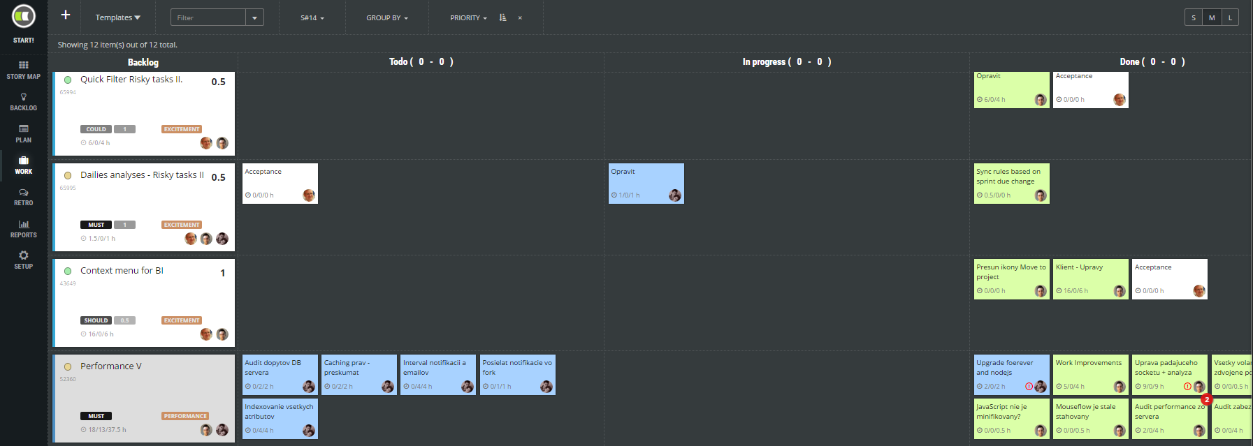 Start - kanban board