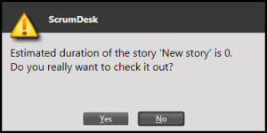 scrumdesk windows zero estimated duration check