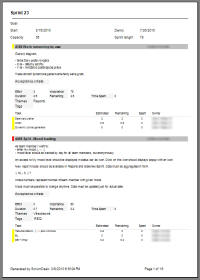 scrumdesk windows sprint report document for sprint review demo