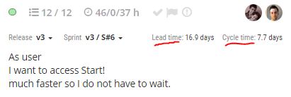 lead and cycle time scrumdesk lead cycle time kanban