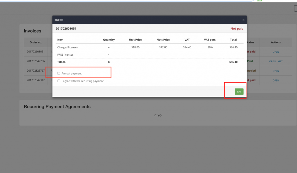 scrumdesk annual payment