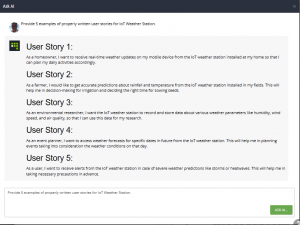 scrumdesk ask ai chat