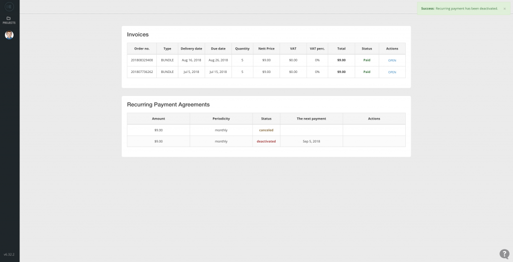 scrumdesk recurring payment deactivated