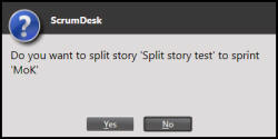 scrumdesk windows split user story