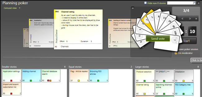 scrumdesk windows planning poker distributed estimation storypoint distributed team