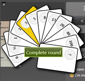scrumdesk windows agile estimation planning poker card