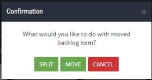 scrumdesk product backlog item split user story owner scrum management tool